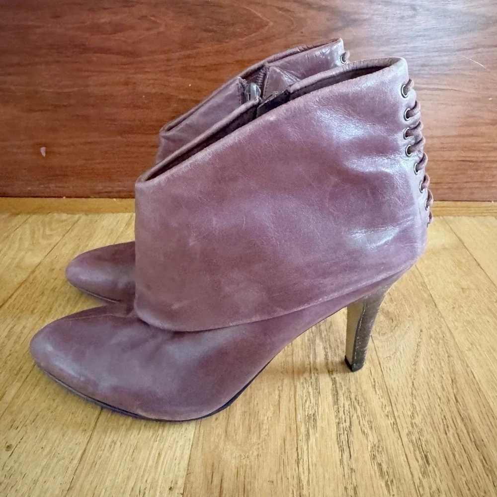 Rare Vintage Nine West Plum Fold Over Boot 3.5